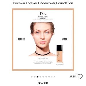 Dior Undercover Foundation #014 “Fair Almond”